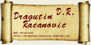 Dragutin Račanović vizit kartica